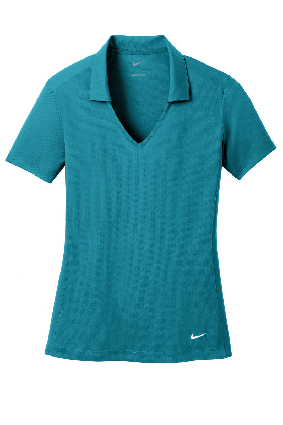 Front View of Blustery Nike Women's Dri-FIT Vertical Mesh Polo. 637165