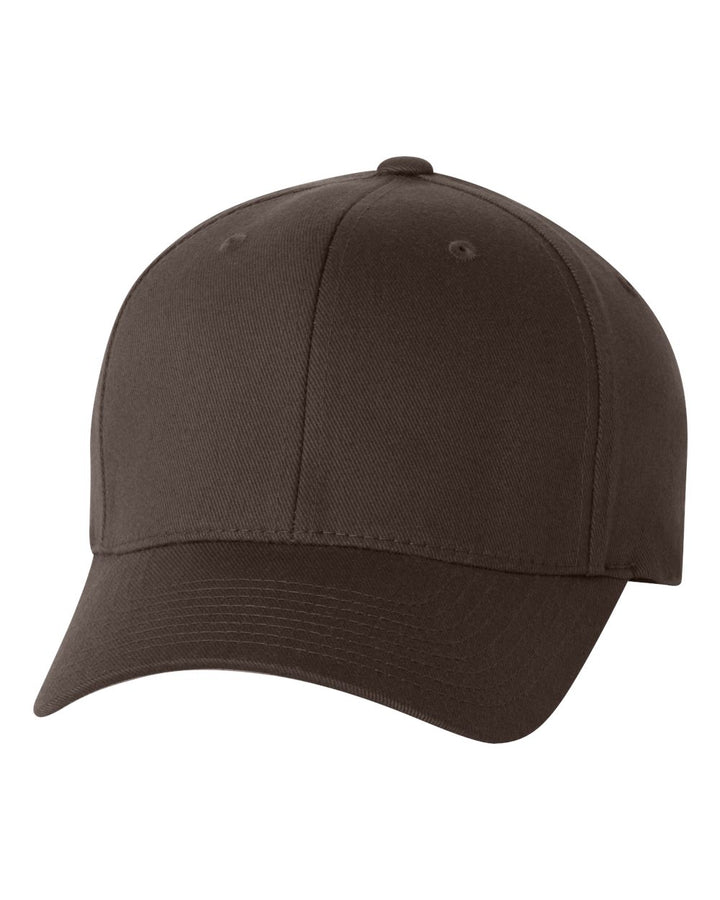 Front View of Brown Cotton Blend Cap - 6277