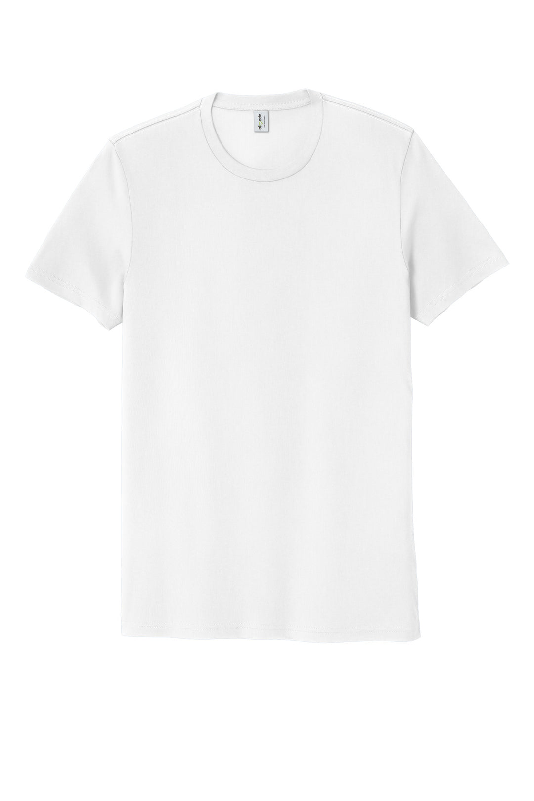 Front View of BrtWhite Allmade Unisex Organic Cotton Tee. AL2100