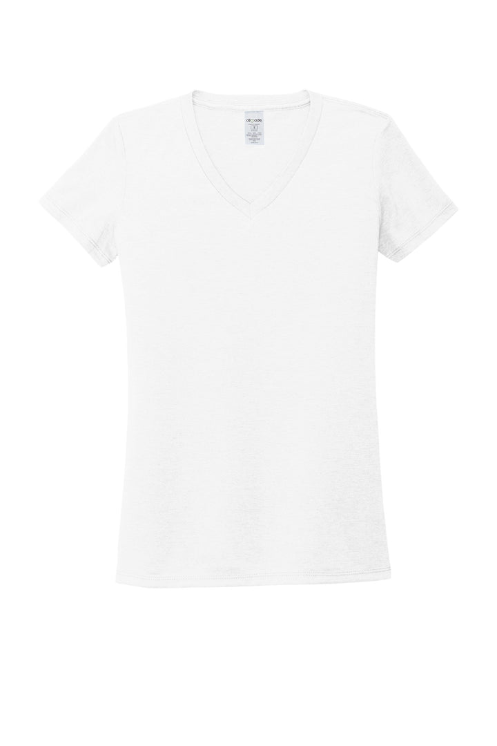 Front View of BrtWhite Allmade Women's Tri-Blend V-Neck Tee AL2018