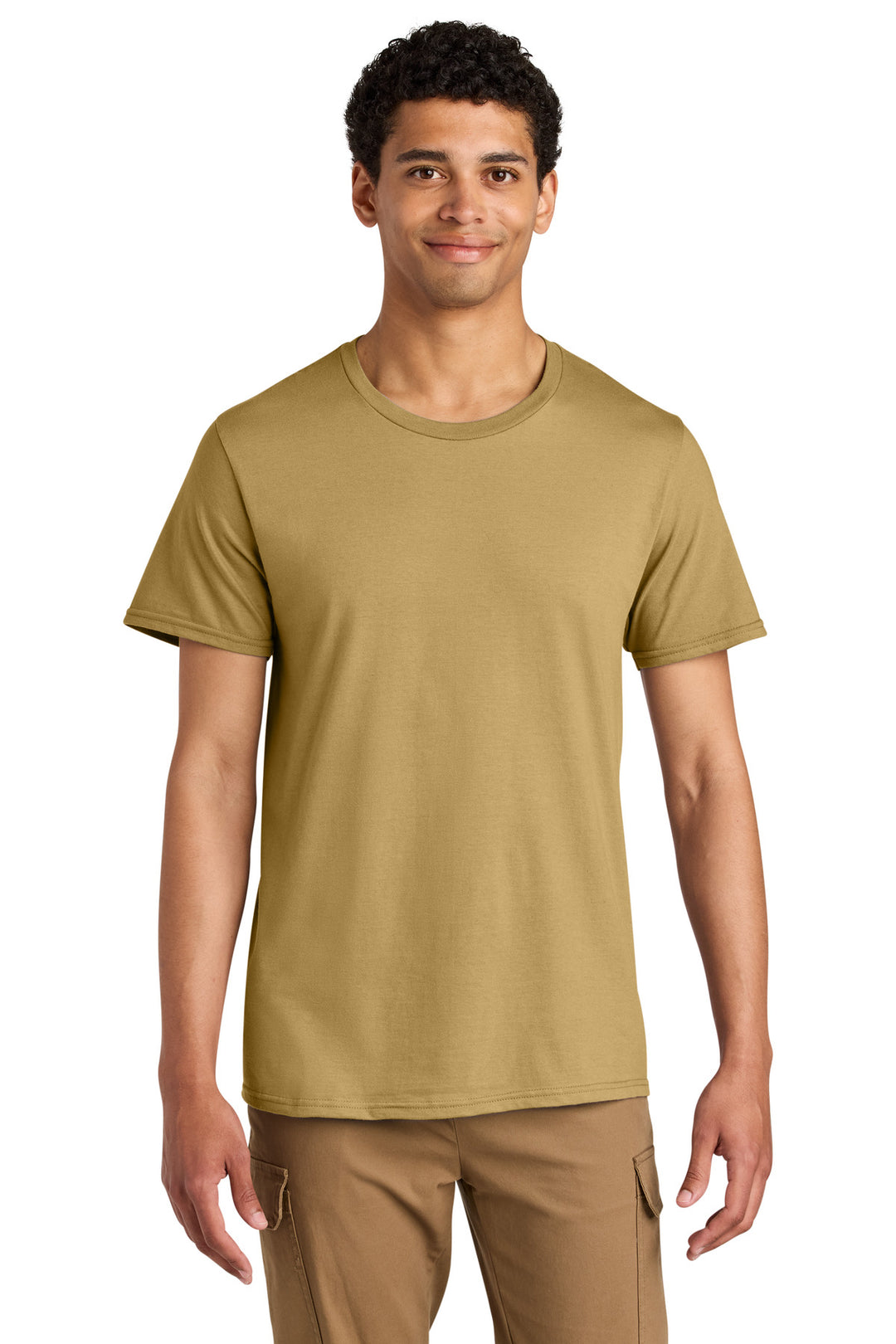 Front View of Bttersctch Jerzees Unisex Premium Combed Ring Spun Cotton Tee 570M