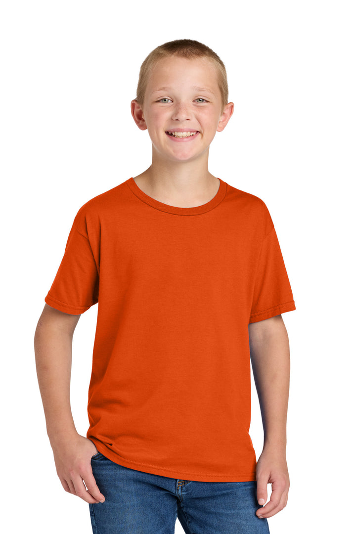 Front View of BurntOrng Jerzees Classics Youth Cotton T-Shirt 363Y