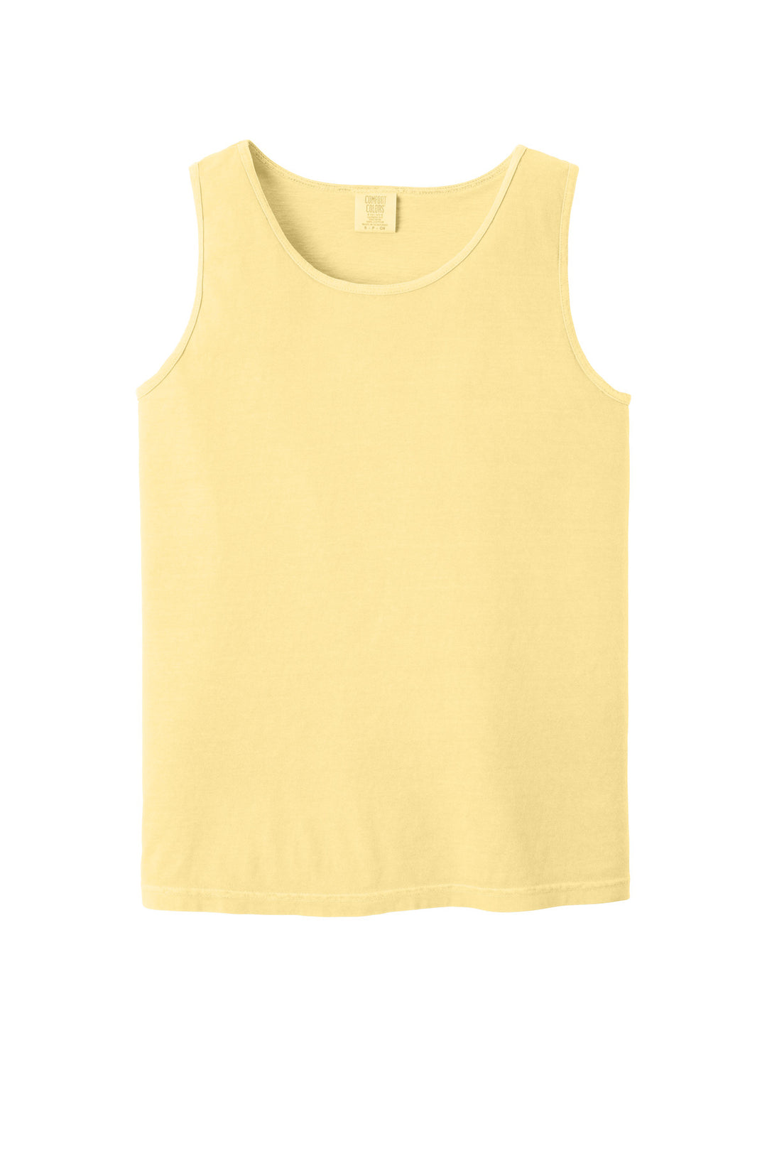 Front View of Butter COMFORT COLORS Heavyweight Ring Spun Tank Top. 9360