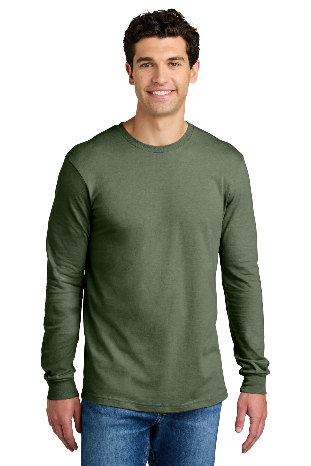 Front View of Cactus Gildan Softstyle CVC Long Sleeve Tee 64440CVC