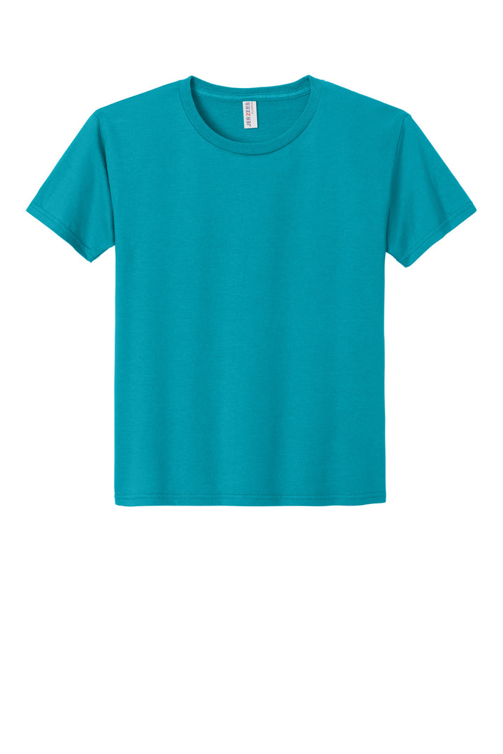 Front View of CaliBlue Jerzees Classics Youth Cotton T-Shirt 363Y