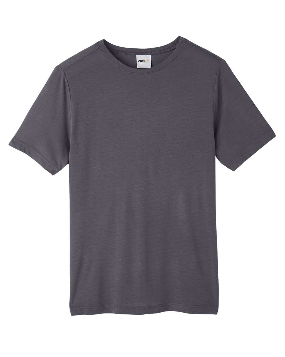 Front View of Carbon Unisex Fusion ChromaSoft™ Performance T-Shirt - CE111