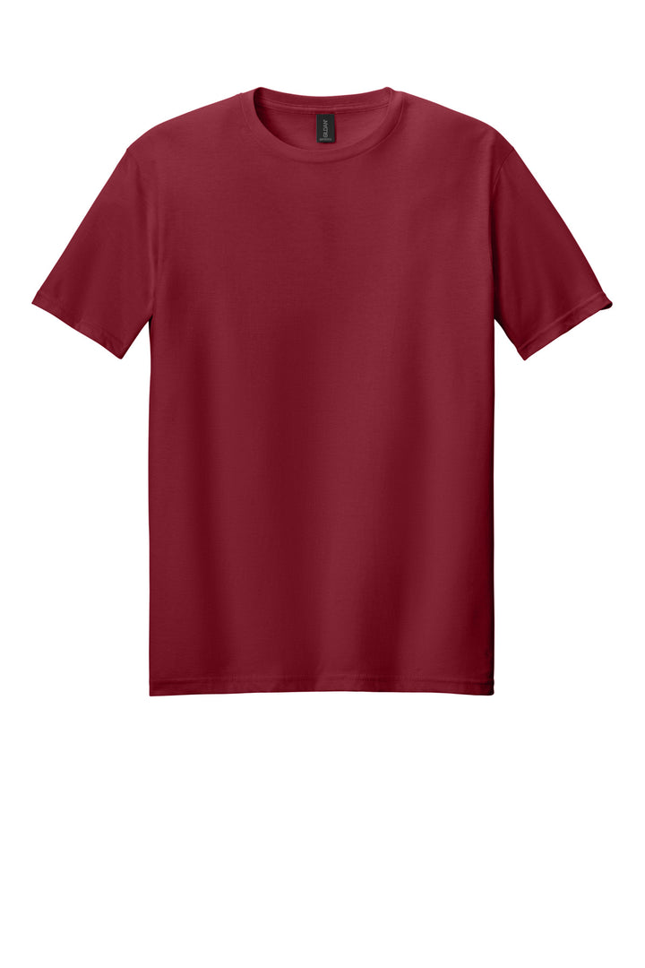 Front View of Cardinal Gildan Softstyle T-Shirt. 64000