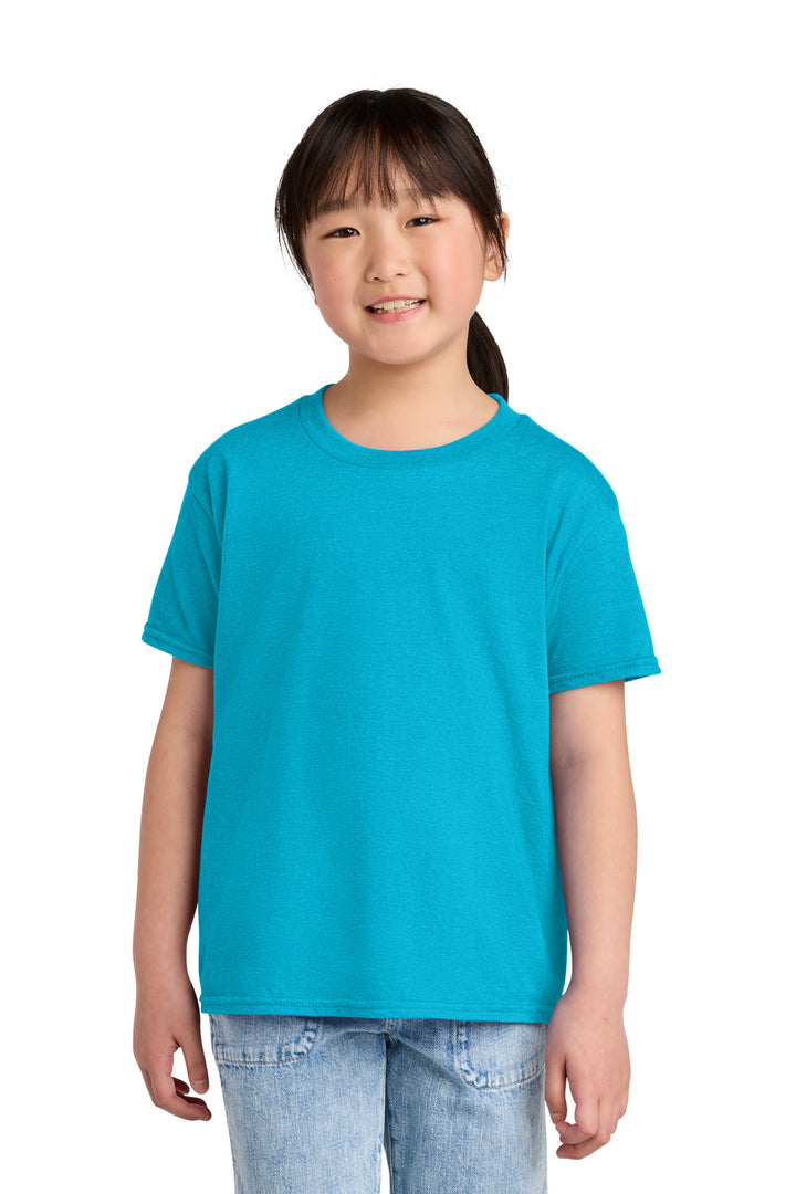 Front View of CariMist Gildan Youth Softstyle CVC Tee 64000BCVC