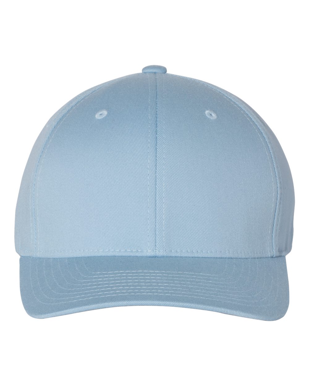 Front View of Carolina Blue Cotton Blend Cap - 6277