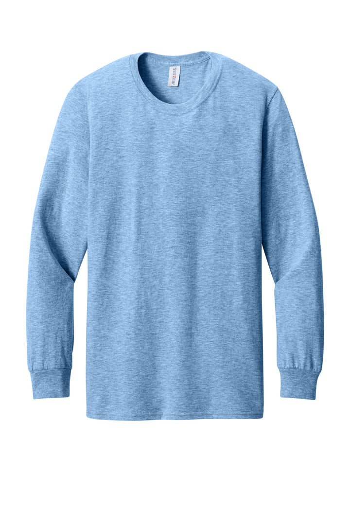 Front View of CarolnaHtr Jerzees Premium Blend Ring Spun Long Sleeve T-Shirt 560LS