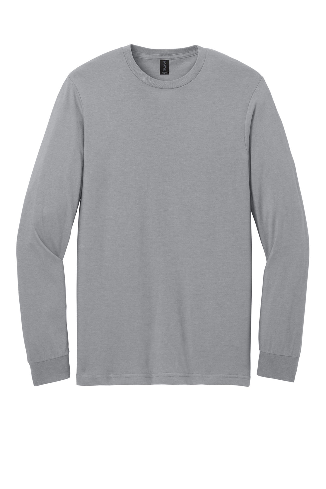 Front View of Cement Gildan Softstyle CVC Long Sleeve Tee 64440CVC