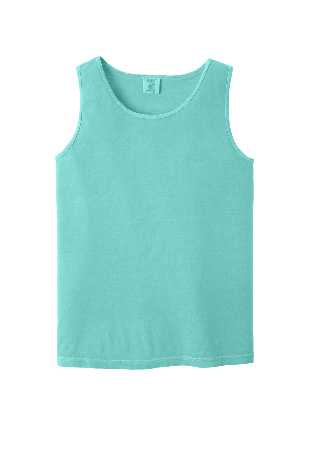 Front View of Chalky Mint COMFORT COLORS Heavyweight Ring Spun Tank Top. 9360