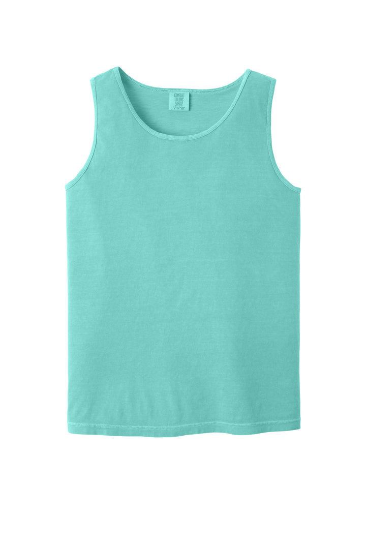 Front View of Chalky Mint COMFORT COLORS Heavyweight Ring Spun Tank Top. 9360