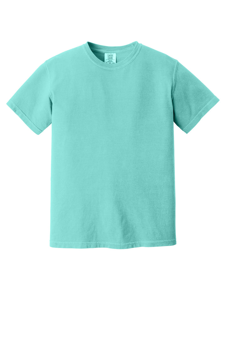 Front View of Chalky Mint COMFORT COLORS Heavyweight Ring Spun Tee. 1717