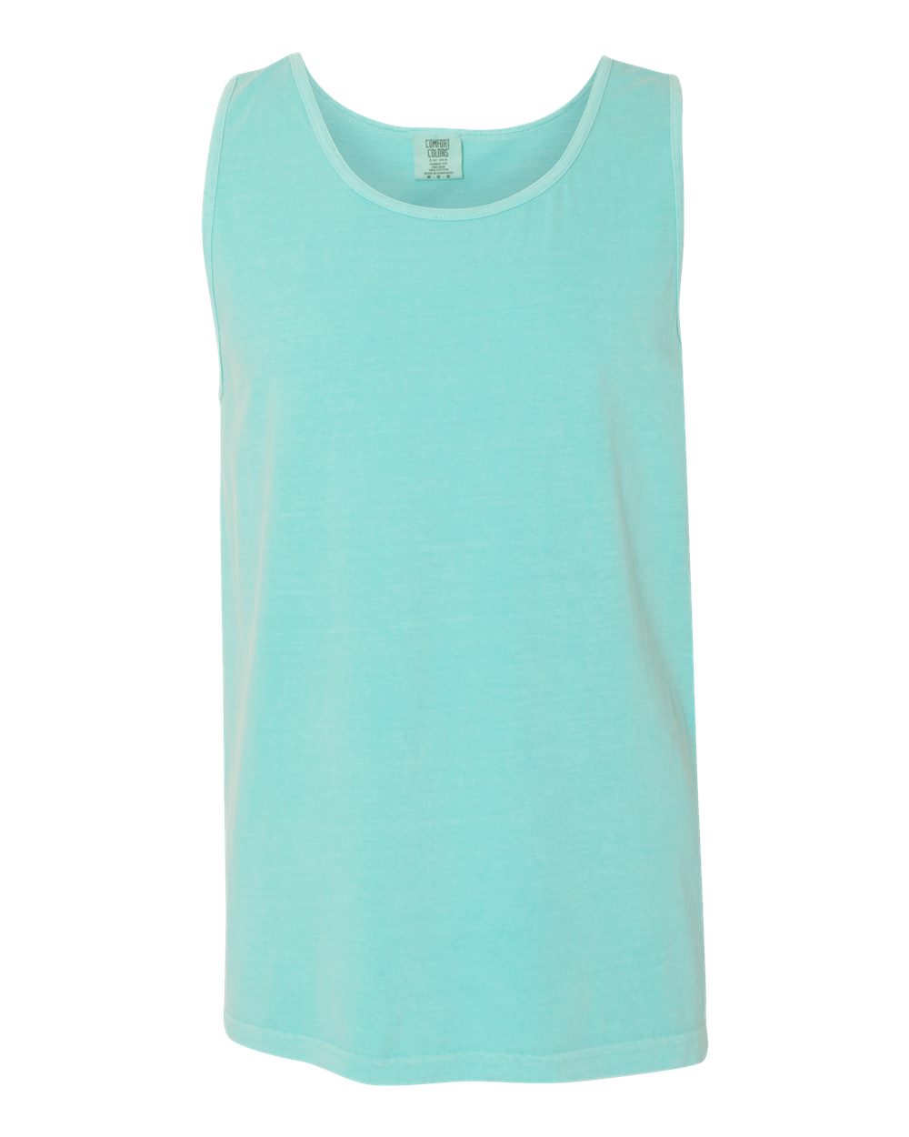 Front View of Chalky Mint Garment-Dyed Heavyweight Tank Top - 9360