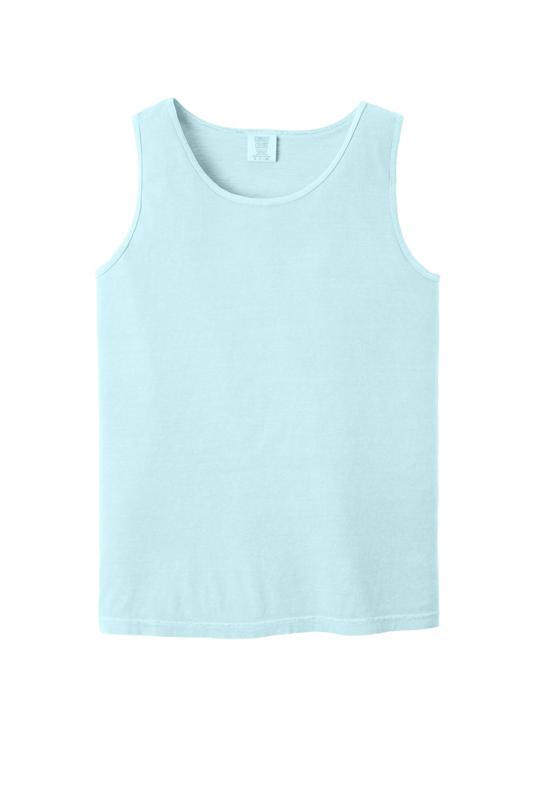 Front View of Chambray COMFORT COLORS Heavyweight Ring Spun Tank Top. 9360