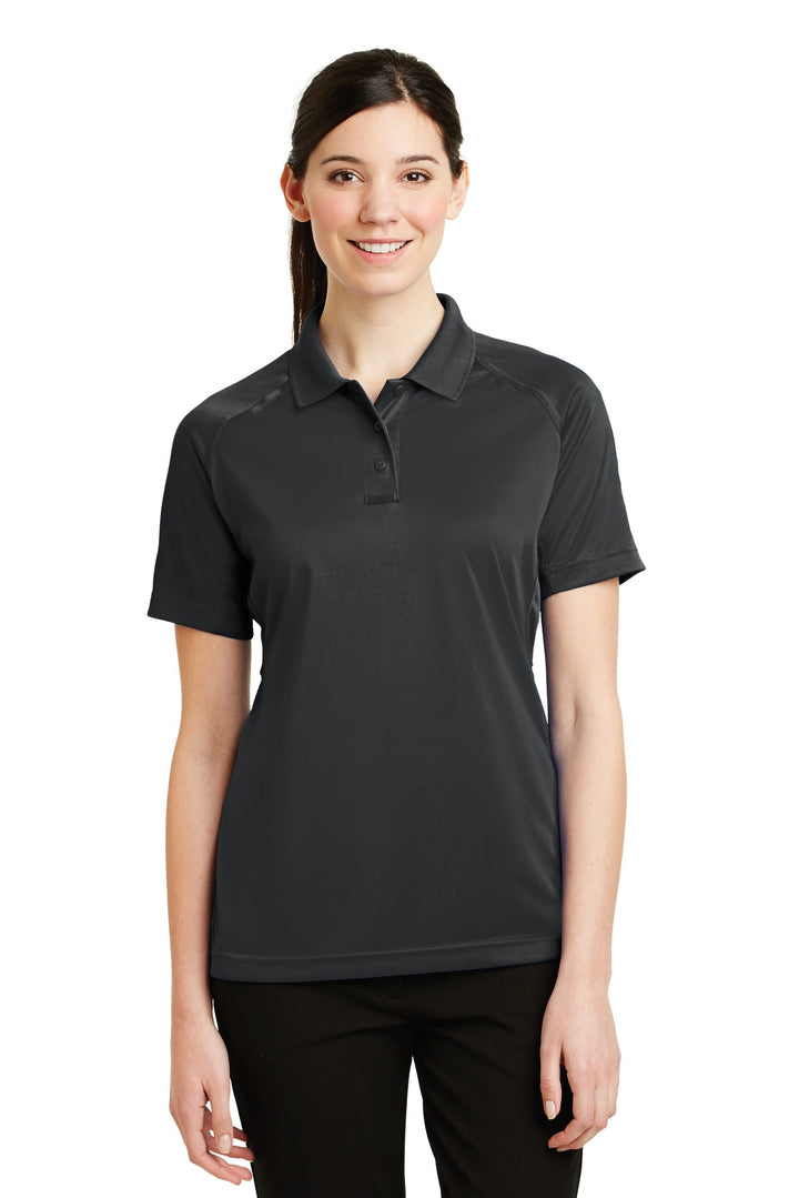 Front View of Charcoal CornerStone Women's Select Snag-Proof Tactical Polo. CS411