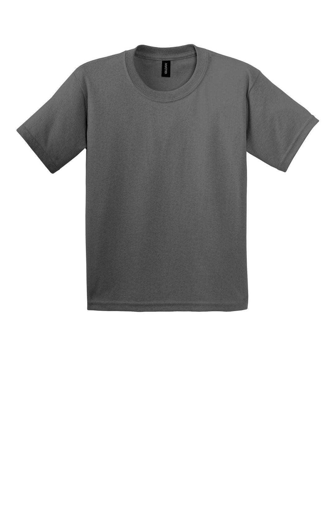 Front View of Charcoal Gildan - Youth Ultra Cotton 100% US Cotton T-Shirt. 2000B