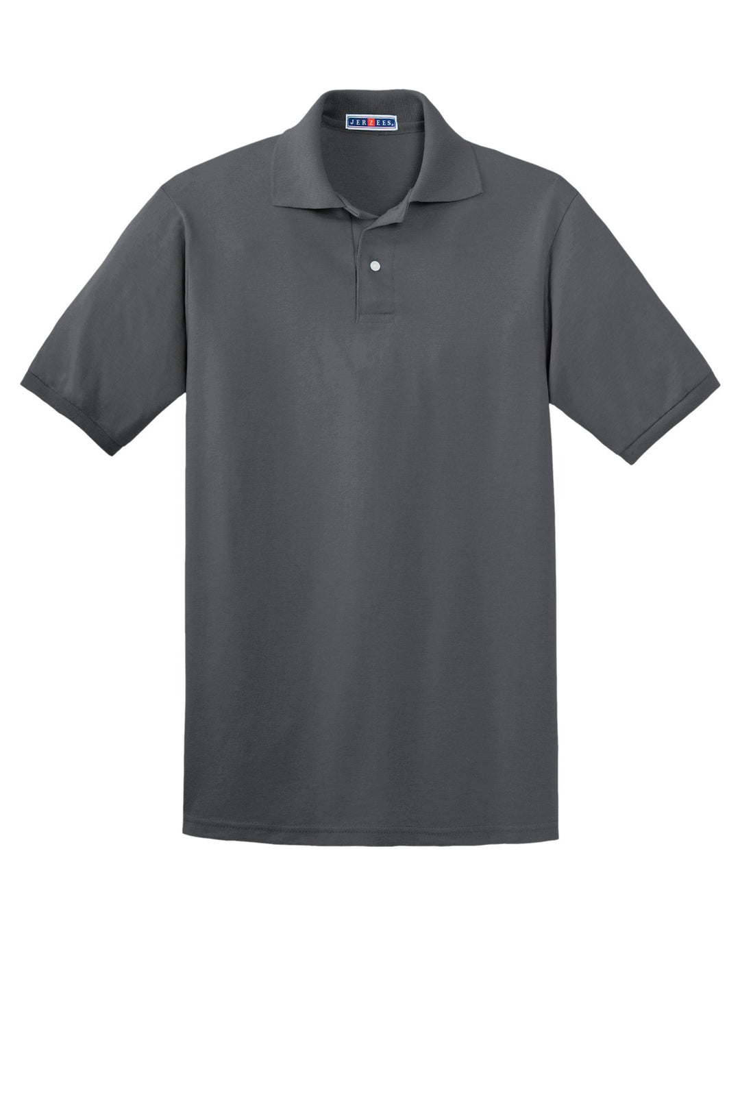 Front View of CharGrey Jerzees Dri-Power Sport Shirt. 437M