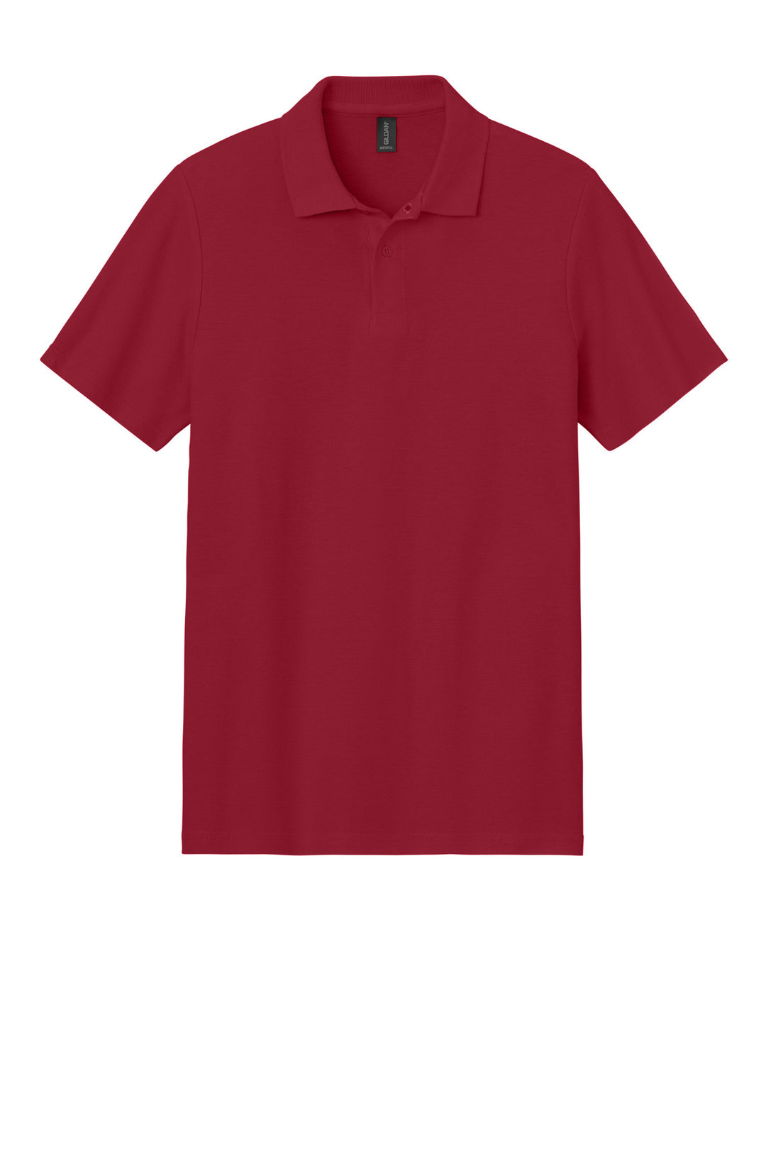 Front View of CherryRed Gildan Softstyle Pique Polo 64800