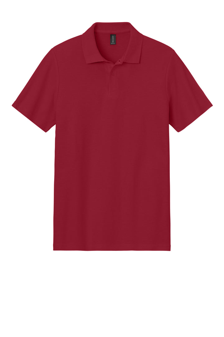 Front View of CherryRed Gildan Softstyle Pique Polo 64800