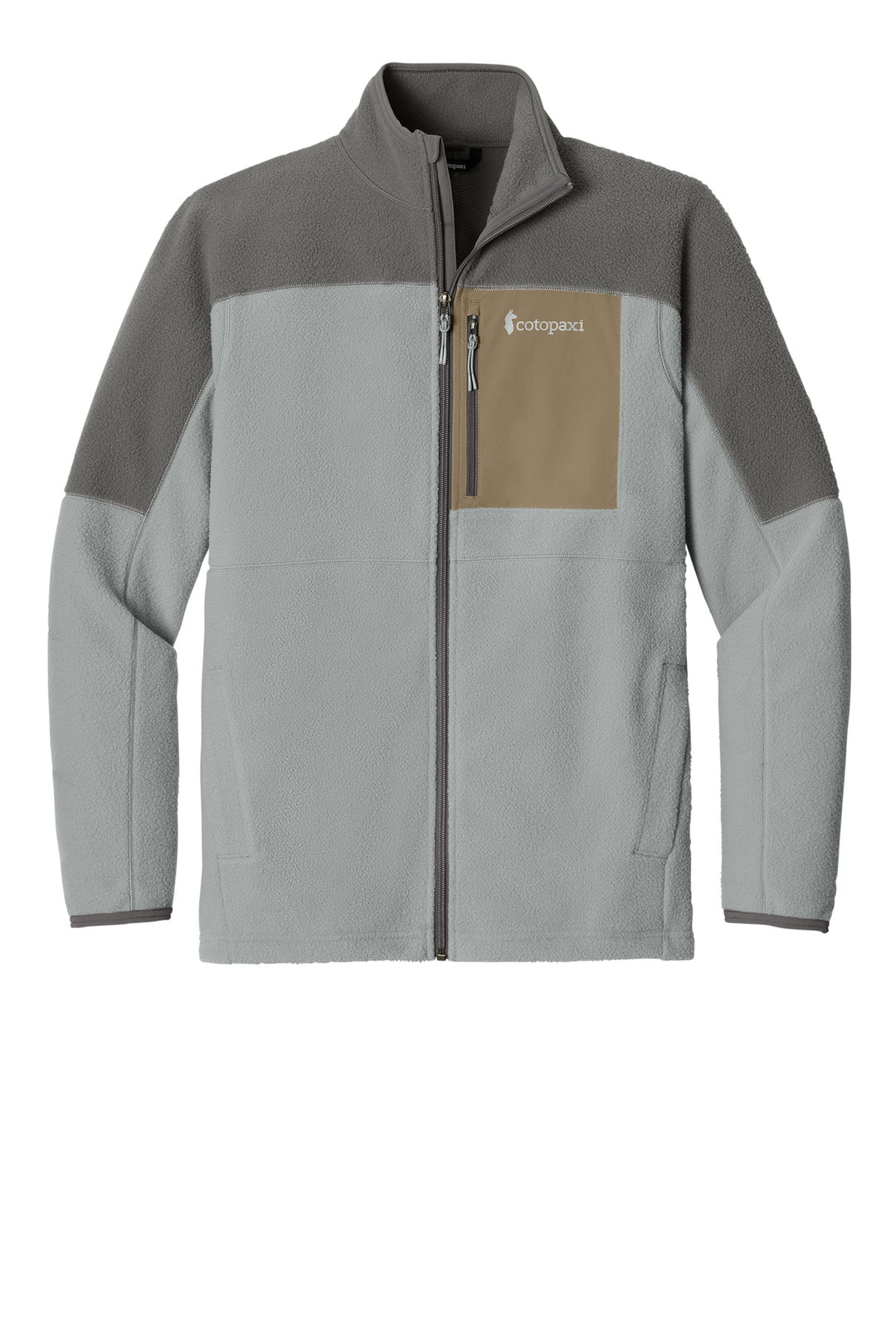 Front View of Cinder/Smk Cotopaxi Abrazo Full-Zip Fleece Jacket COTOM1695