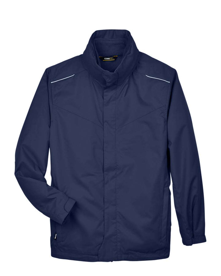 Front View of Classic Navy Men's Region 3-in-1 Jacket with Fleece Liner - 88205