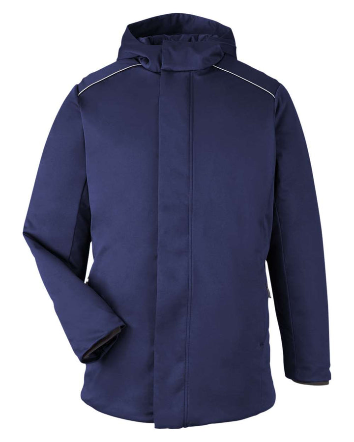 Front View of Classic Navy Unisex Techno Lite Flat-Fill Insulated Jacket - CE715