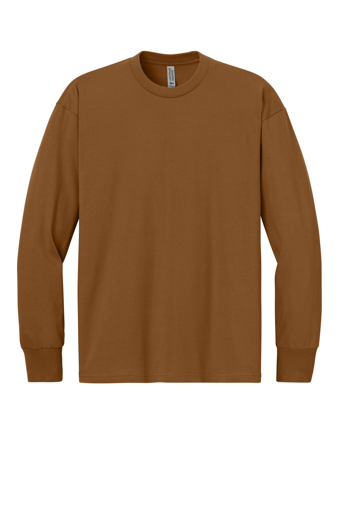 Front View of Clay Next Level Apparel Heavyweight Long Sleeve Tee NL7211