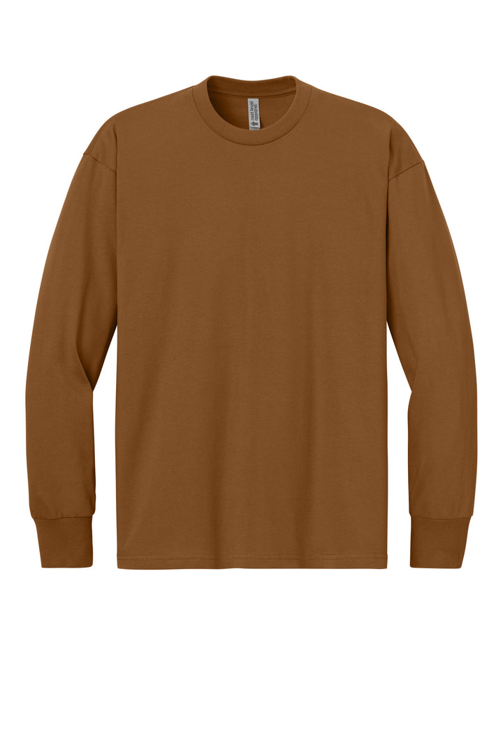 Front View of Clay Next Level Apparel Heavyweight Long Sleeve Tee NL7211