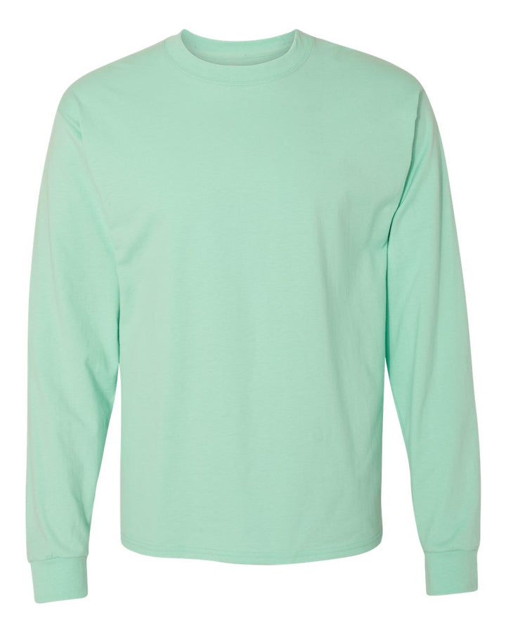Front View of Clean Mint Beefy-T® Long Sleeve T-Shirt - 5186