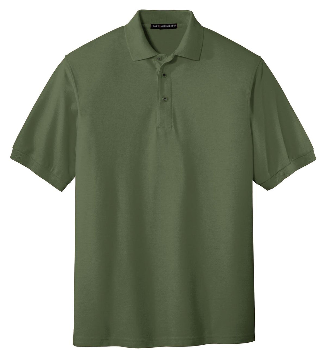Front View of Clover Green Port Authority Silk Touch Polo K500