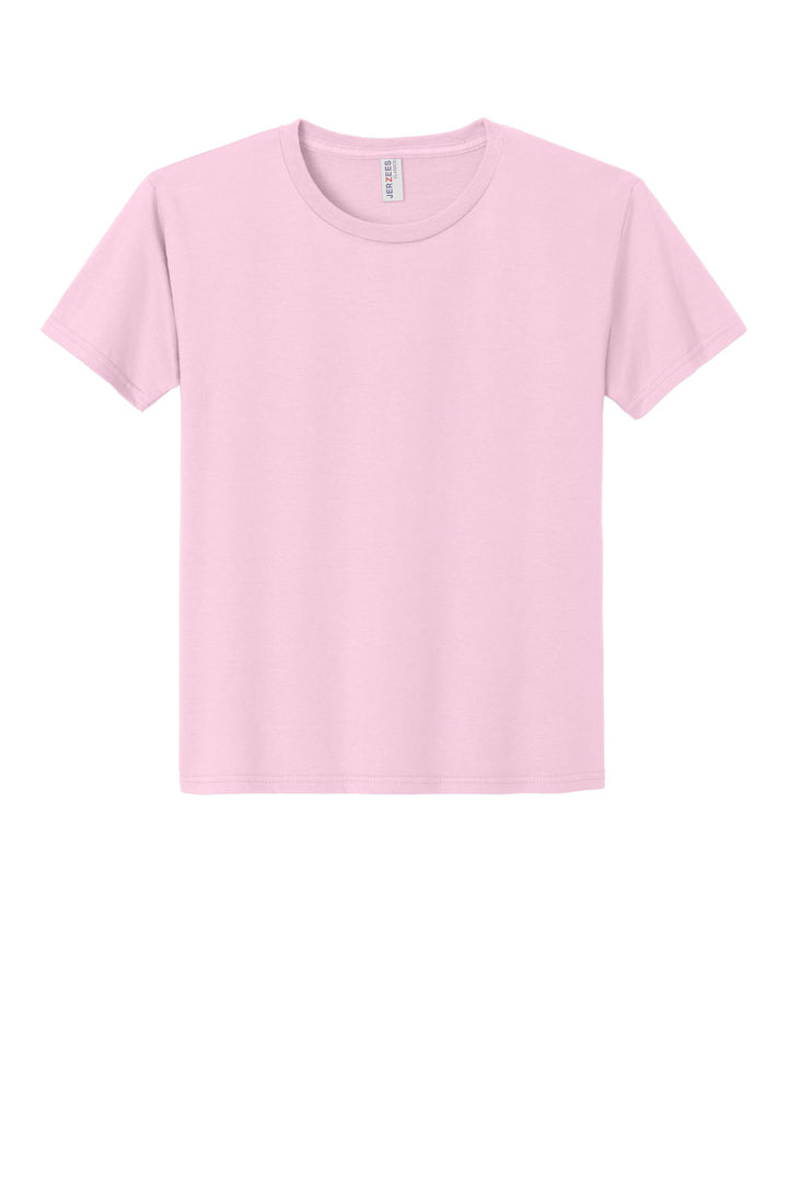 Front View of ClscPink Jerzees Classics Youth Cotton T-Shirt 363Y