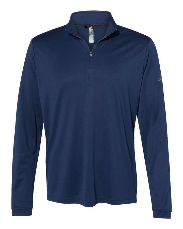 Front View of Collegiate Navy Lightweight Quarter-Zip Pullover - A401