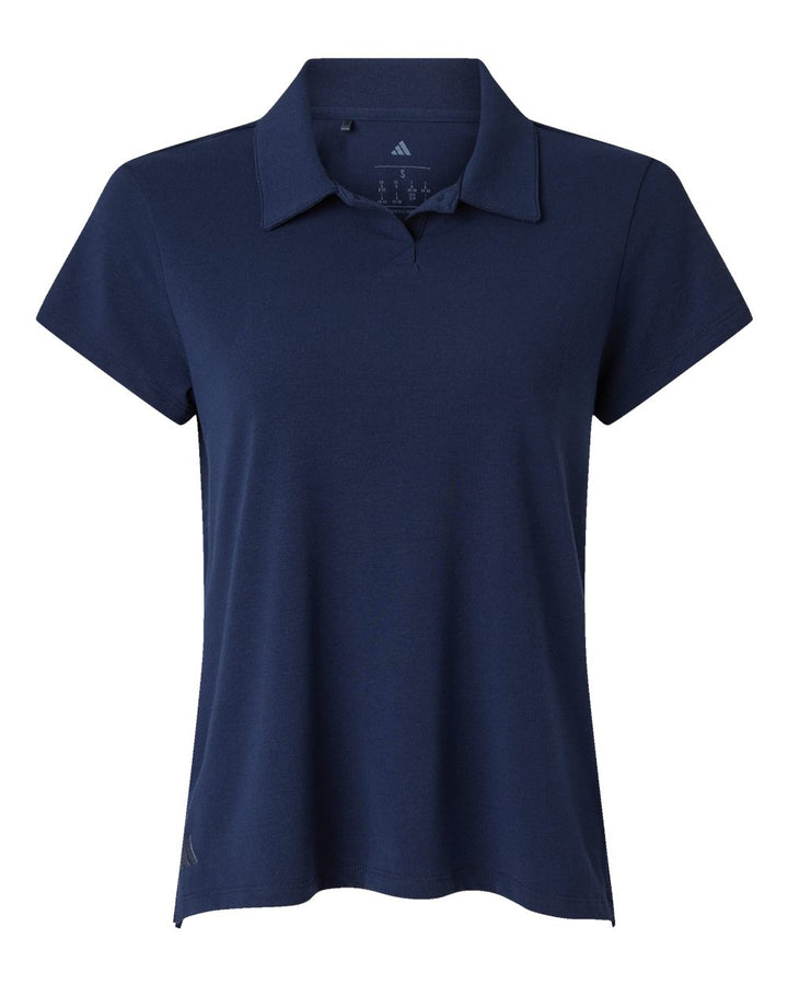 Front View of Collegiate Navy Women's Blend Polo - A690