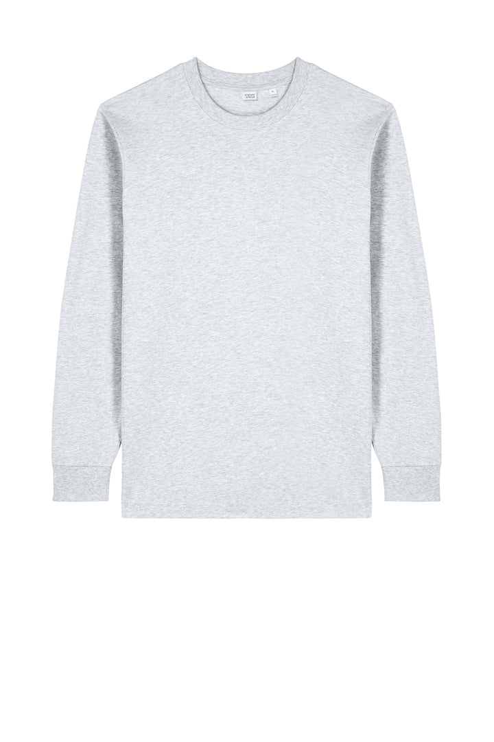 Front View of CoolHtrGry Stanley/Stella Unisex Freestyler Heavyweight Long Sleeve Tee SXU023