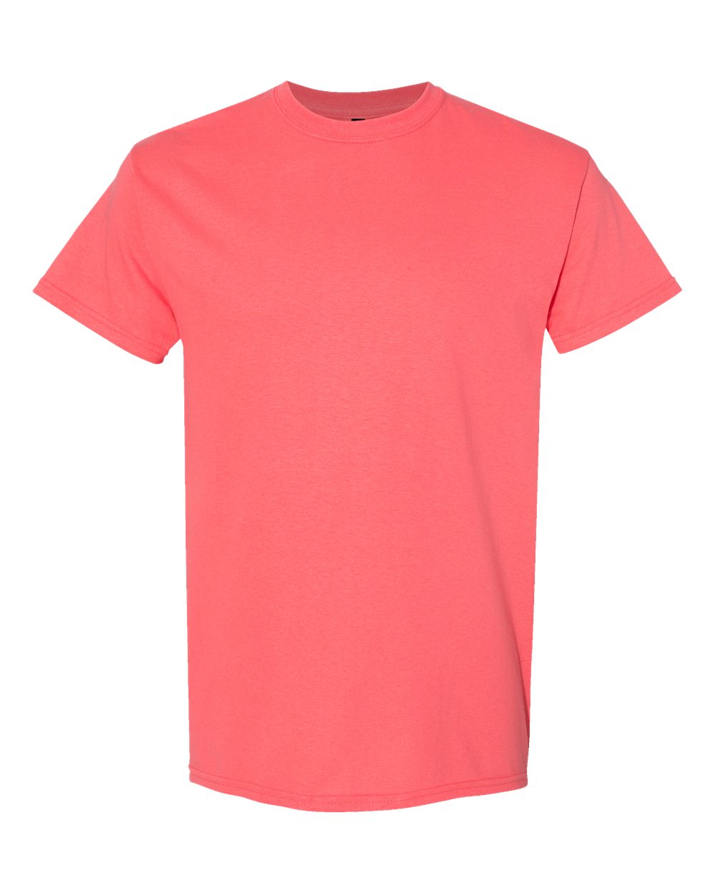 Front View of Coral Silk Heavy Cotton™ T-Shirt - 5000