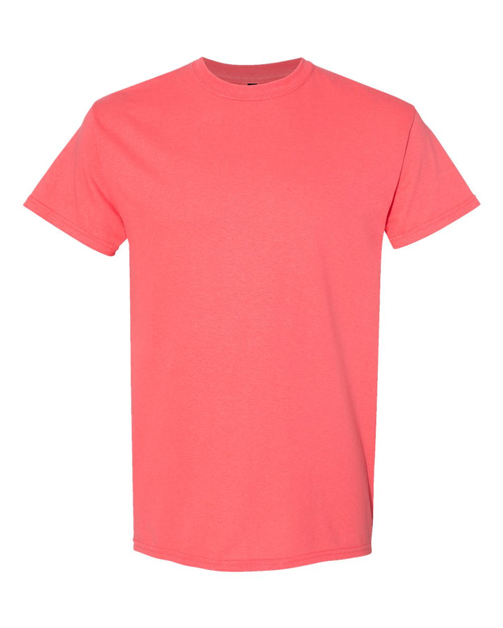 Front View of Coral Silk Heavy Cotton™ T-Shirt - 5000