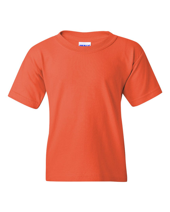 Front View of Coral Silk Heavy Cotton™ Youth T-Shirt - 5000B