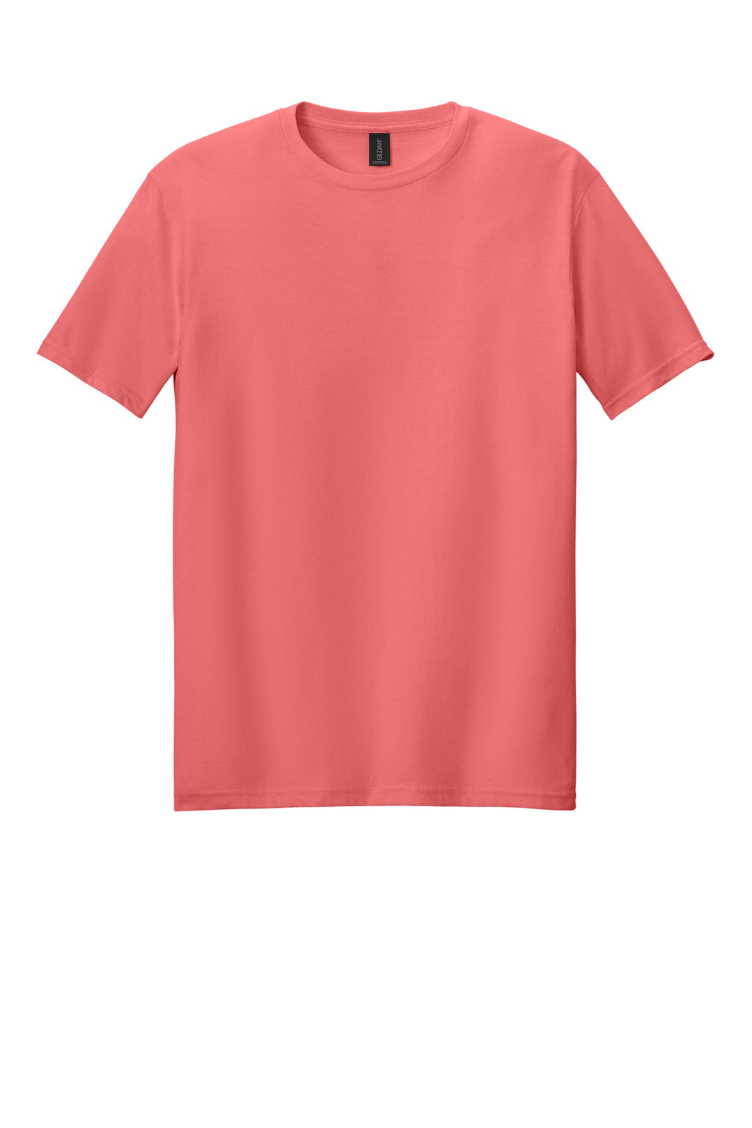 Front View of CoralSilk Gildan Softstyle T-Shirt. 64000