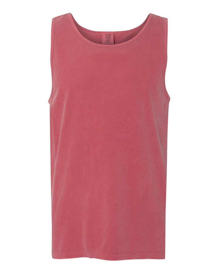 Front View of Crimson Garment-Dyed Heavyweight Tank Top - 9360