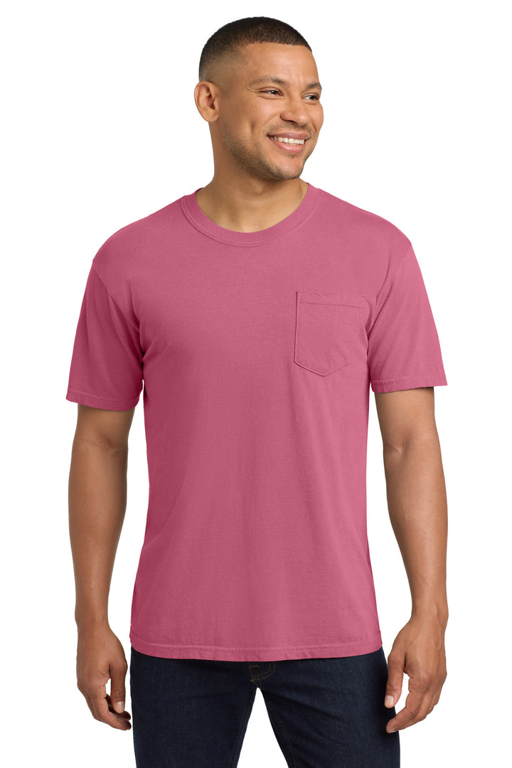 Front View of Crunchbrry COMFORT COLORS Heavyweight Ring Spun Pocket Tee. 6030