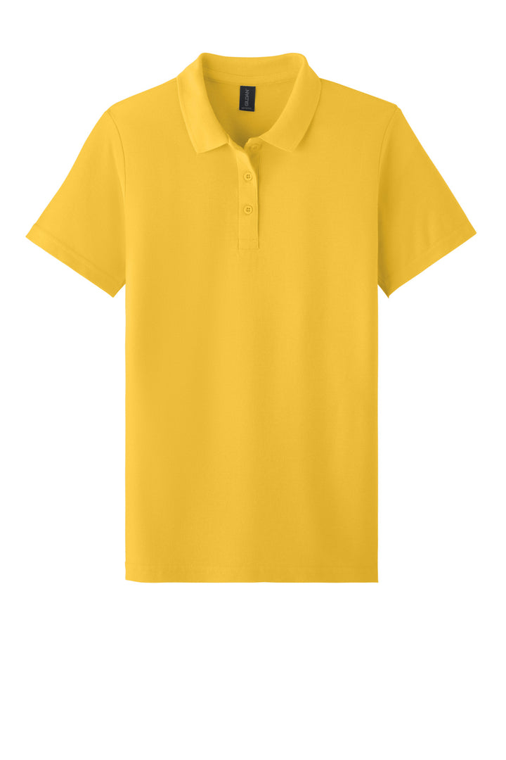Front View of Daisy Gildan Softstyle Women's Pique Polo 64800L