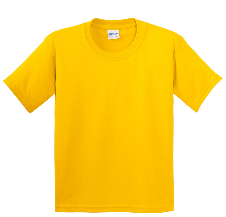 Front View of Daisy Gildan - Youth Heavy Cotton 100% Cotton T-Shirt. 5000B