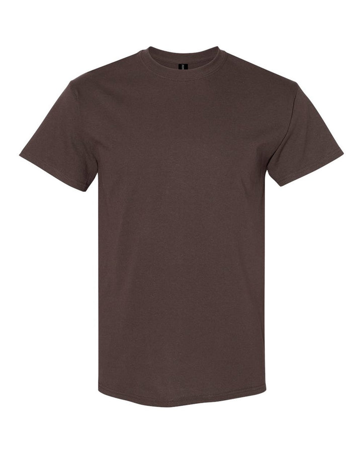 Front View of Dark Chocolate Heavy Cotton™ T-Shirt - 5000