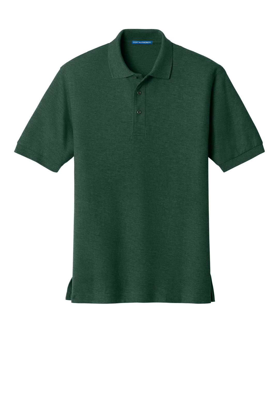 Front View of Dark Green Port Authority Silk Touch Polo K500