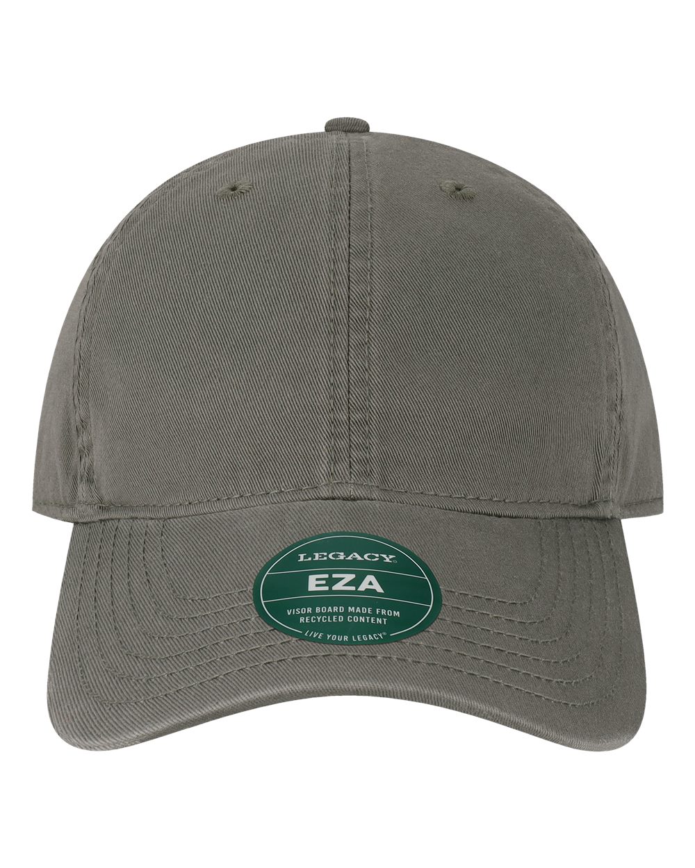 Front View of Dark Grey Relaxed Twill Dad Hat - EZA