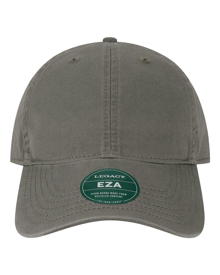 Front View of Dark Grey Relaxed Twill Dad Hat - EZA