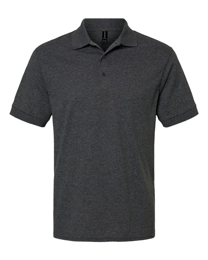 Front View of Dark Heather DryBlend® Jersey Polo - 8800