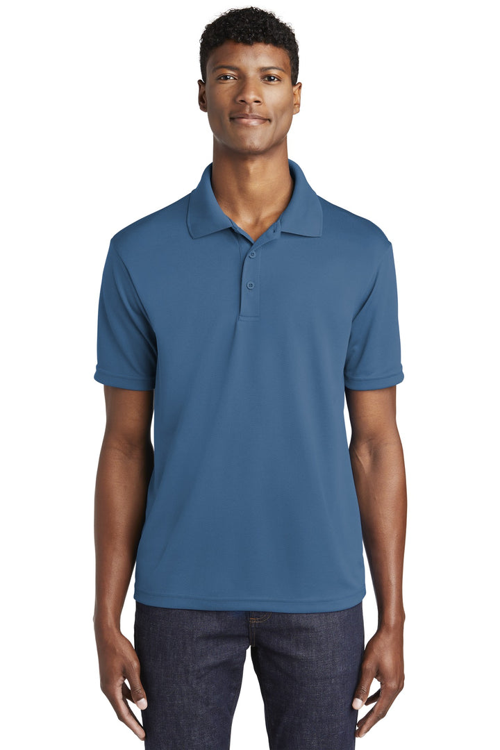 Front View of Dawn Blue Sport-Tek PosiCharge RacerMesh Polo. ST640